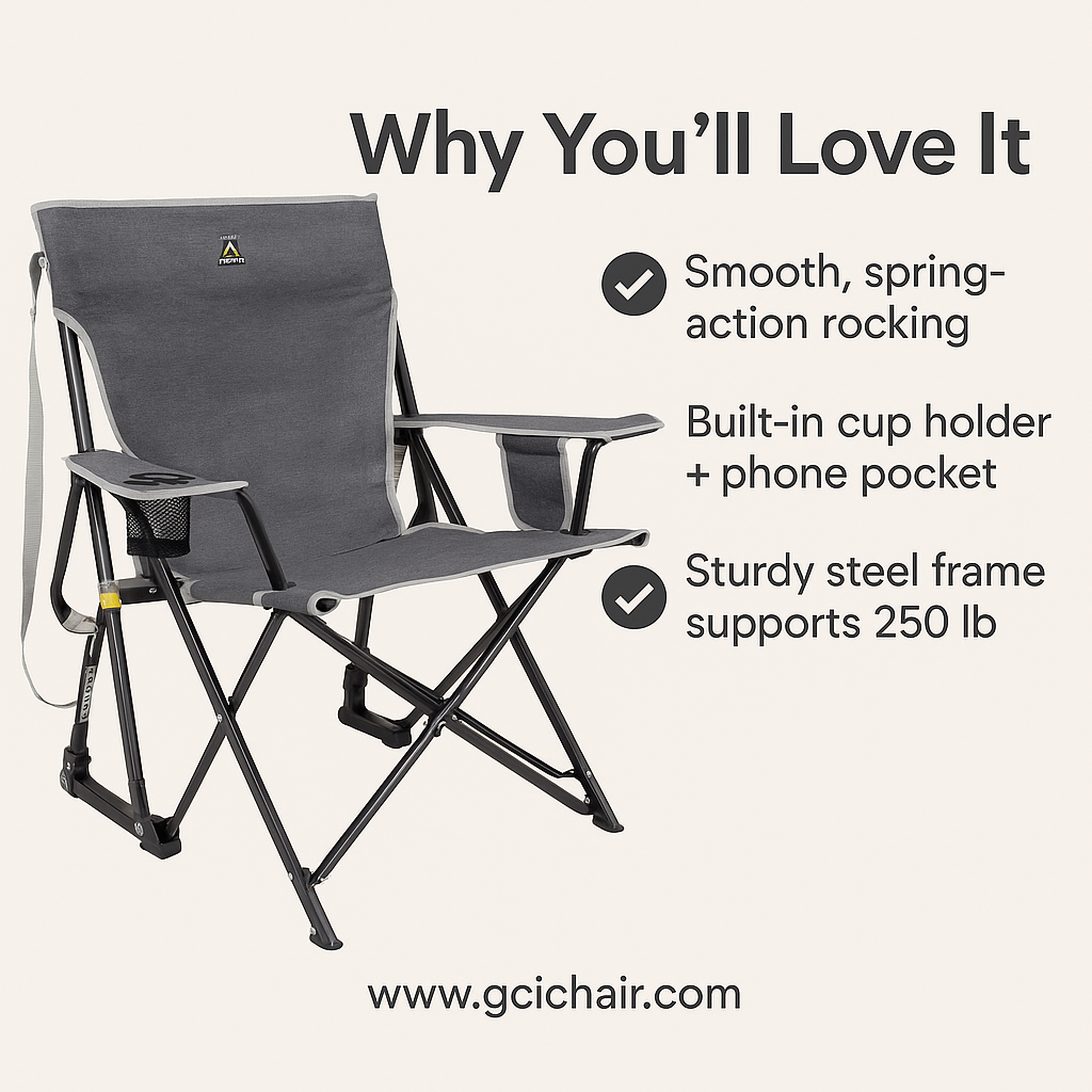 GCI OUTDOOR Kickback Rocker Camping Chair